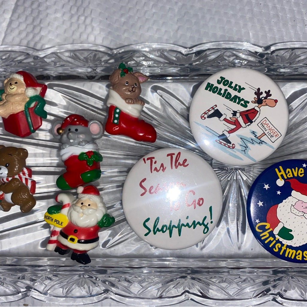 Lot Of 8 Russ Vintage Christmas Pins